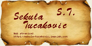 Sekula Tucaković vizit kartica